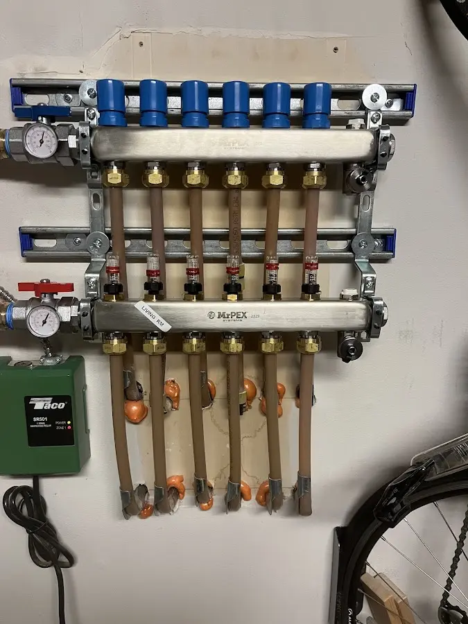 Plumber performing Leak Detection at a residential property in Middleburg